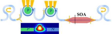 Schema of the tunable laser and measurement
